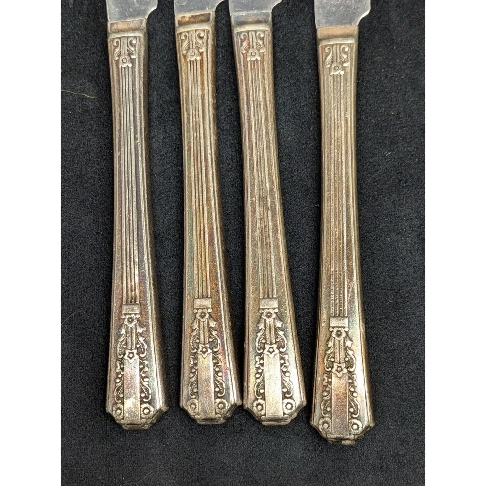 1940s WM Rogers Treasures Sectional Silver Plate Art Deco Silverware 13Pc Oneida